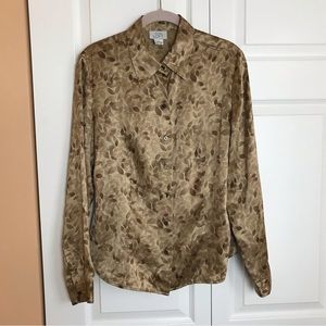 Ann Taylor LOFT 100% Silk Blouse Size 8 EUC
